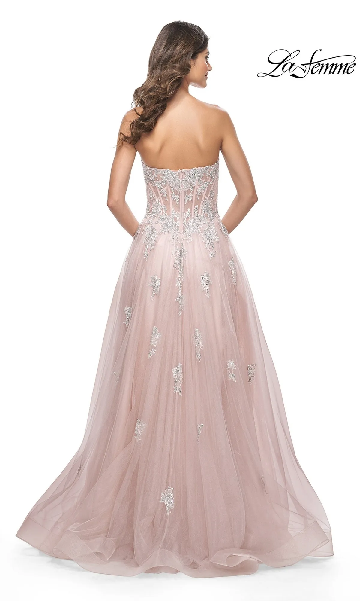 La Femme Strapless Long A-Line Prom Dress 32111 sold by PromGirl product image thumbnail 2