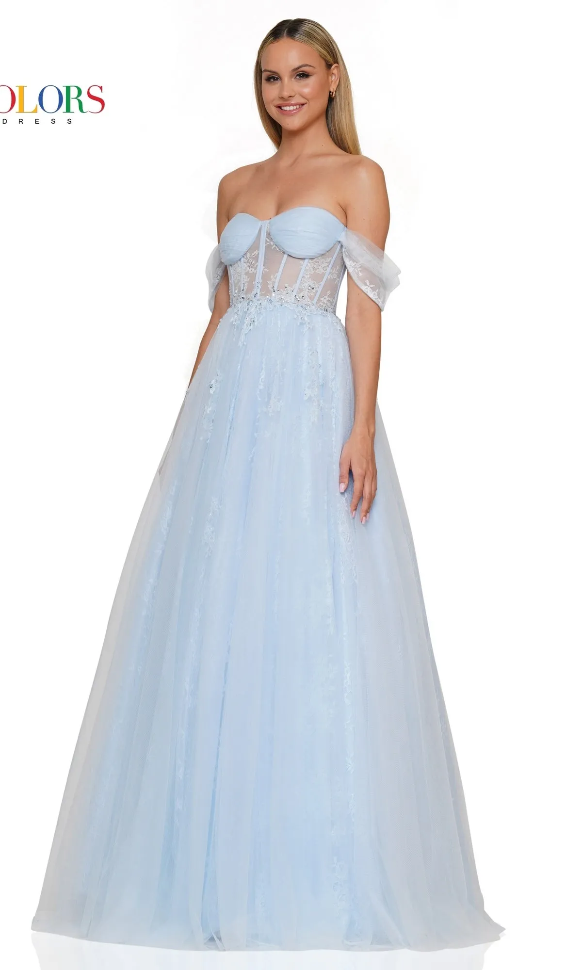 Long Sweetheart Prom Ball Gown: Colors Dress 3240 sold by PromGirl product image thumbnail 5