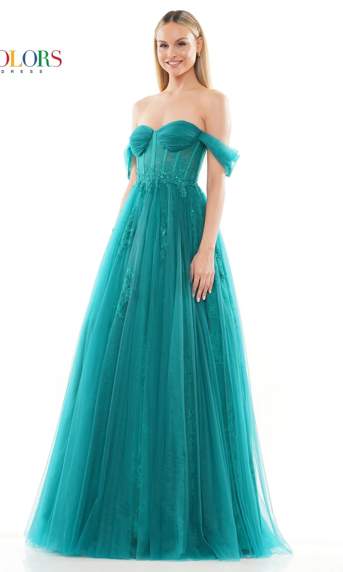 Long Sweetheart Prom Ball Gown: Colors Dress 3240 sold by PromGirl product image thumbnail 4
