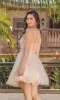Glitter-Tulle Short A-Line Homecoming Dress 3336 sold by PromGirl