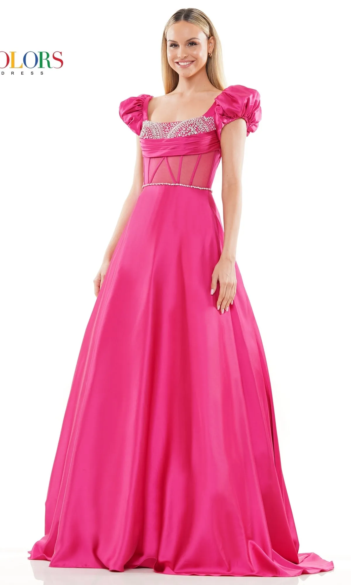 Colors Dress Puff-Sleeve Formal Ball Gown 3249 sold by PromGirl product image thumbnail 3