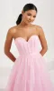 Tiffany Strapless Glitter Pastel Prom Dress 16083 sold by PromGirl