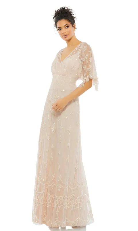 Long Pink Sequin Formal Dress: Mac Duggal 9144 sold by PromGirl