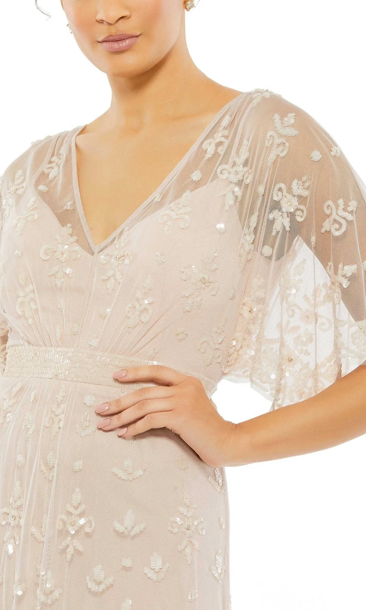 Long Pink Sequin Formal Dress: Mac Duggal 9144 sold by PromGirl product image thumbnail 3