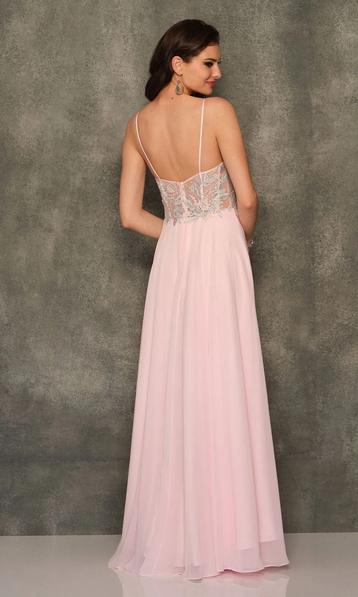 Dave and Johnny Long Pink A-Line Prom Dress 10970 sold by PromGirl product image thumbnail 2