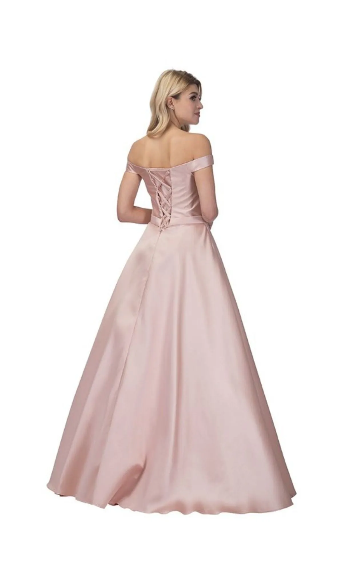 Lace-Up Long Prom Ball Gown: Chicas C7074 sold by PromGirl product image thumbnail 2