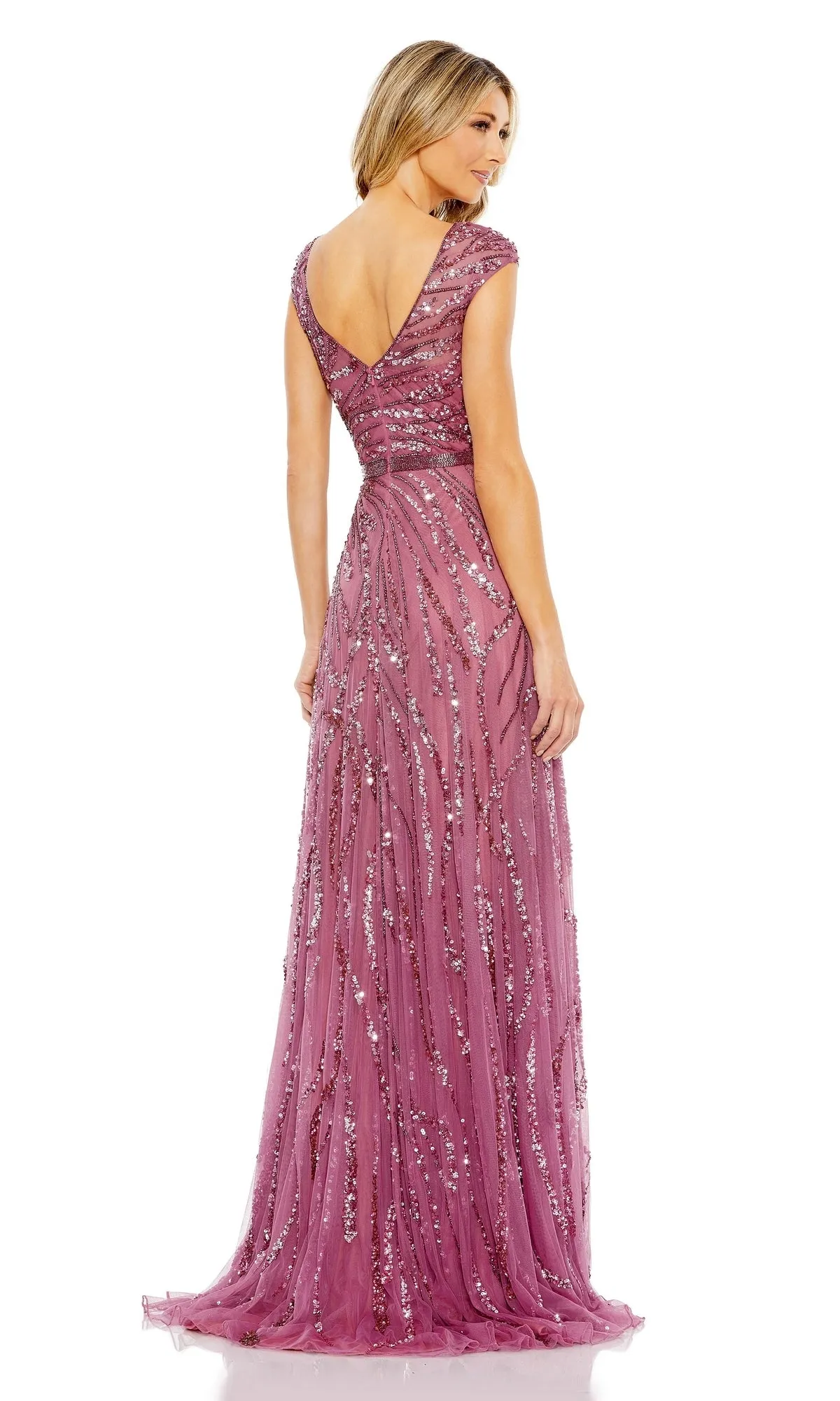 High-Neck Beaded Formal Gown: Mac Duggal 5445 sold by PromGirl product image thumbnail 2