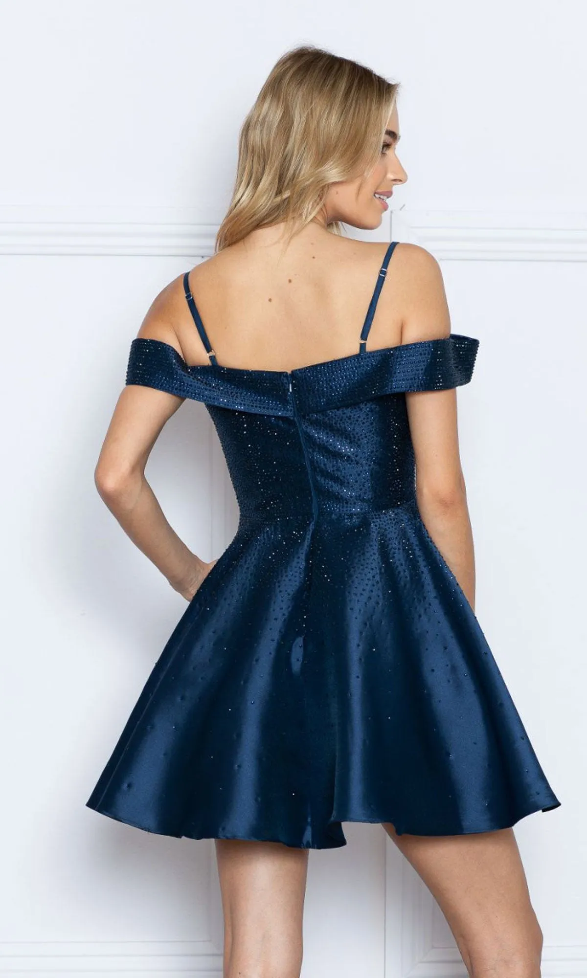 Beaded Off-the-Shoulder Short Party Dress 9238 sold by PromGirl product image thumbnail 2