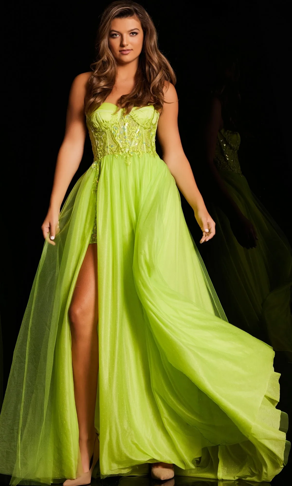 JVN by Jovani Strapless Prom Dress JVN38656 sold by PromGirl product image thumbnail 2