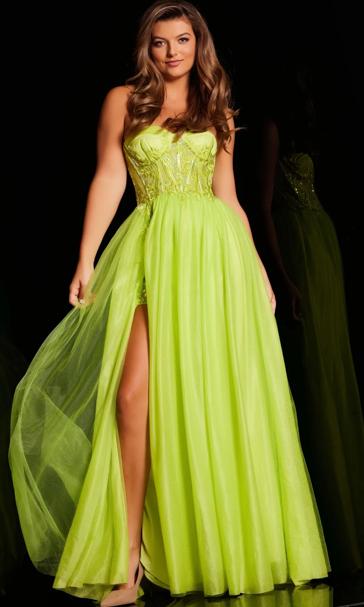 JVN by Jovani Strapless Prom Dress JVN38656 sold by PromGirl product image thumbnail 3