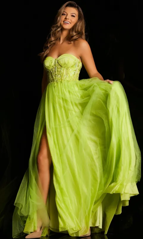 JVN by Jovani Strapless Prom Dress JVN38656 sold by PromGirl
