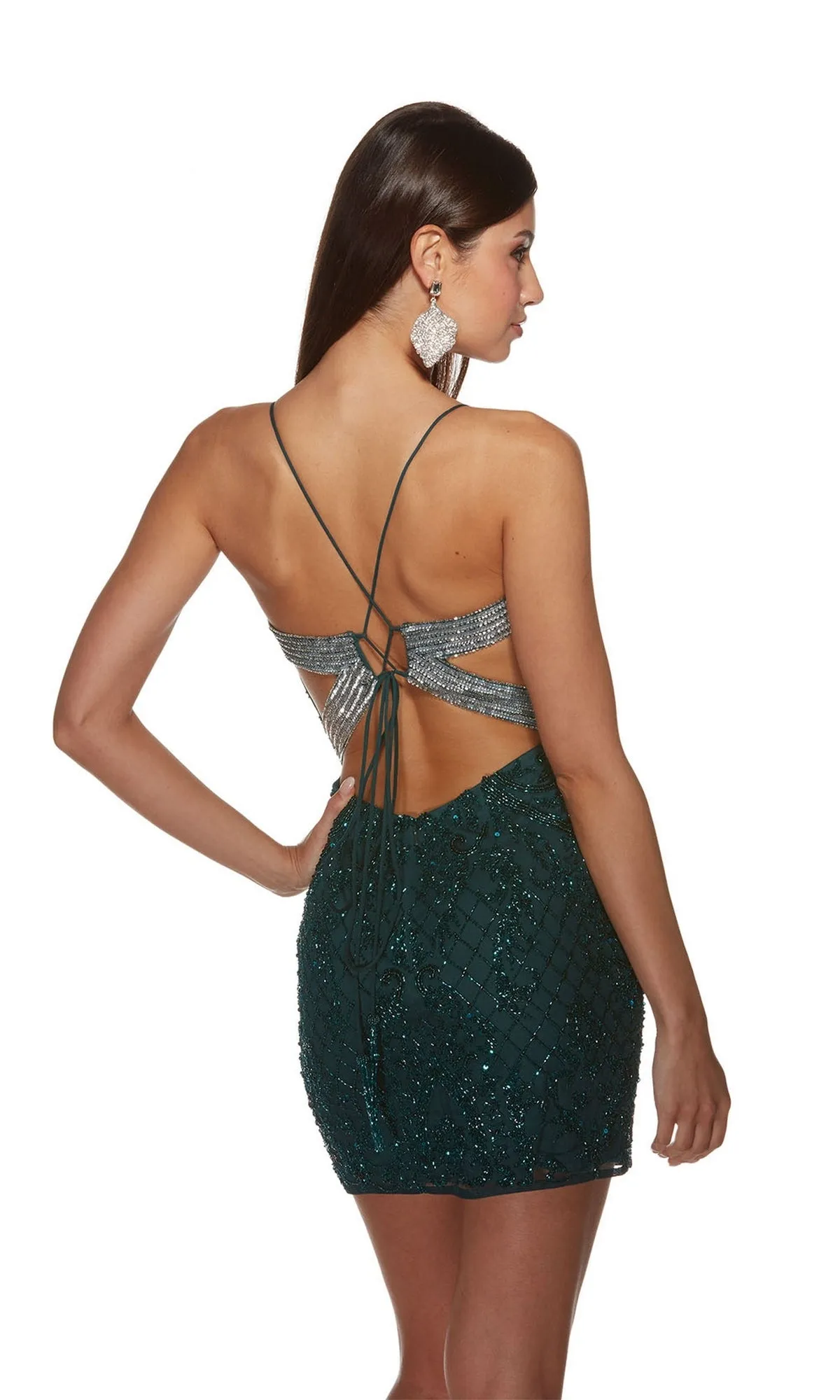 Alyce Open-Back Short Beaded Hoco Dress 4842 sold by PromGirl product image thumbnail 5