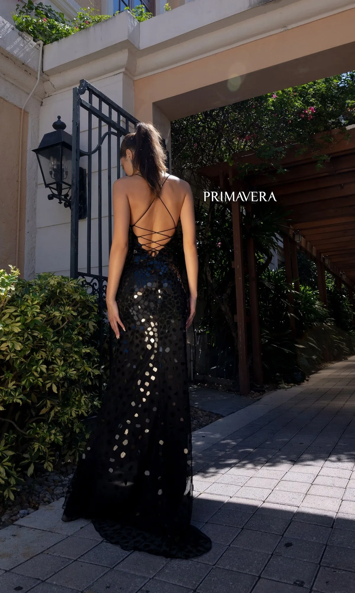 Primavera Broken-Glass Long Formal Dress 4151 sold by PromGirl product image thumbnail 2