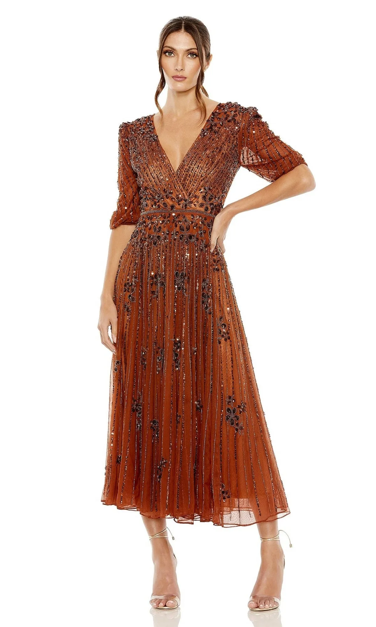 Knee Length Wedding Guest Dress 5995 by Mac Duggal sold by PromGirl product image thumbnail 3