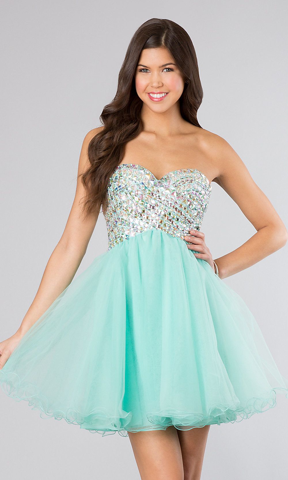 Jeweled-Bodice Strapless Short Party Dress sold by PromGirl product image thumbnail 3