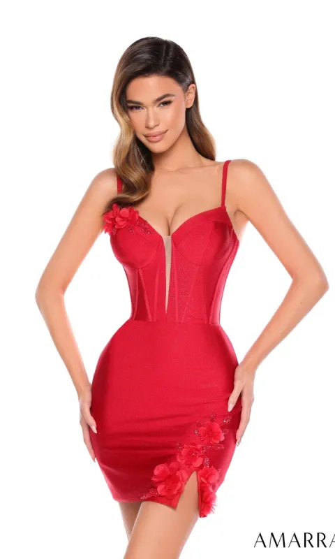 Short Homecoming Dress 88071 by Amarra sold by PromGirl