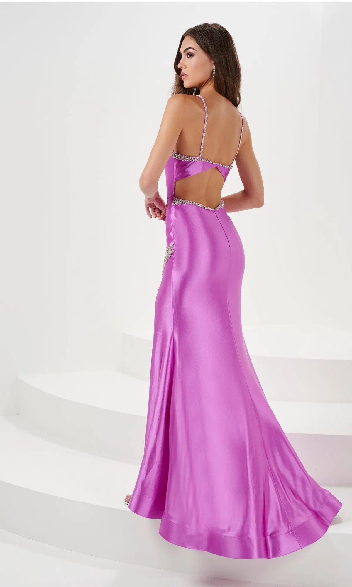 Bead-Trimmed Long Mermaid Prom Dress 14173 sold by PromGirl product image thumbnail 2