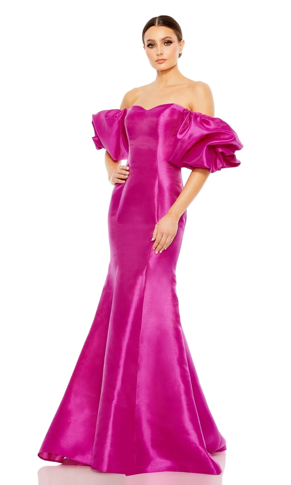 Off-the-Shoulder Long Gala Gown: Mac Duggal 50677 sold by PromGirl product image thumbnail 4