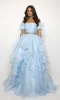 Puff-Sleeve Long Prom Ball Gown: Ava Presley 28571 sold by PromGirl