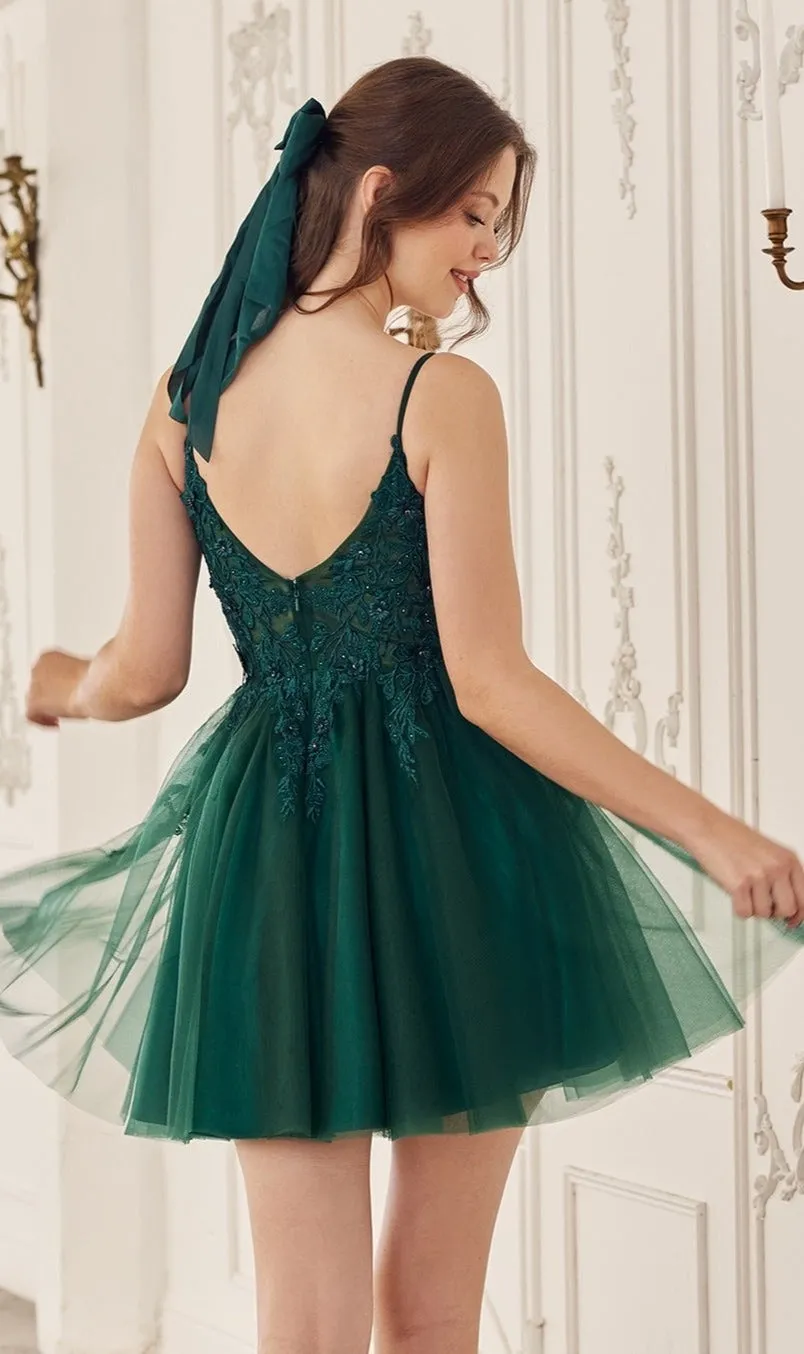 Short Babydoll Homecoming Dress: CLSF047 sold by PromGirl product image thumbnail 2