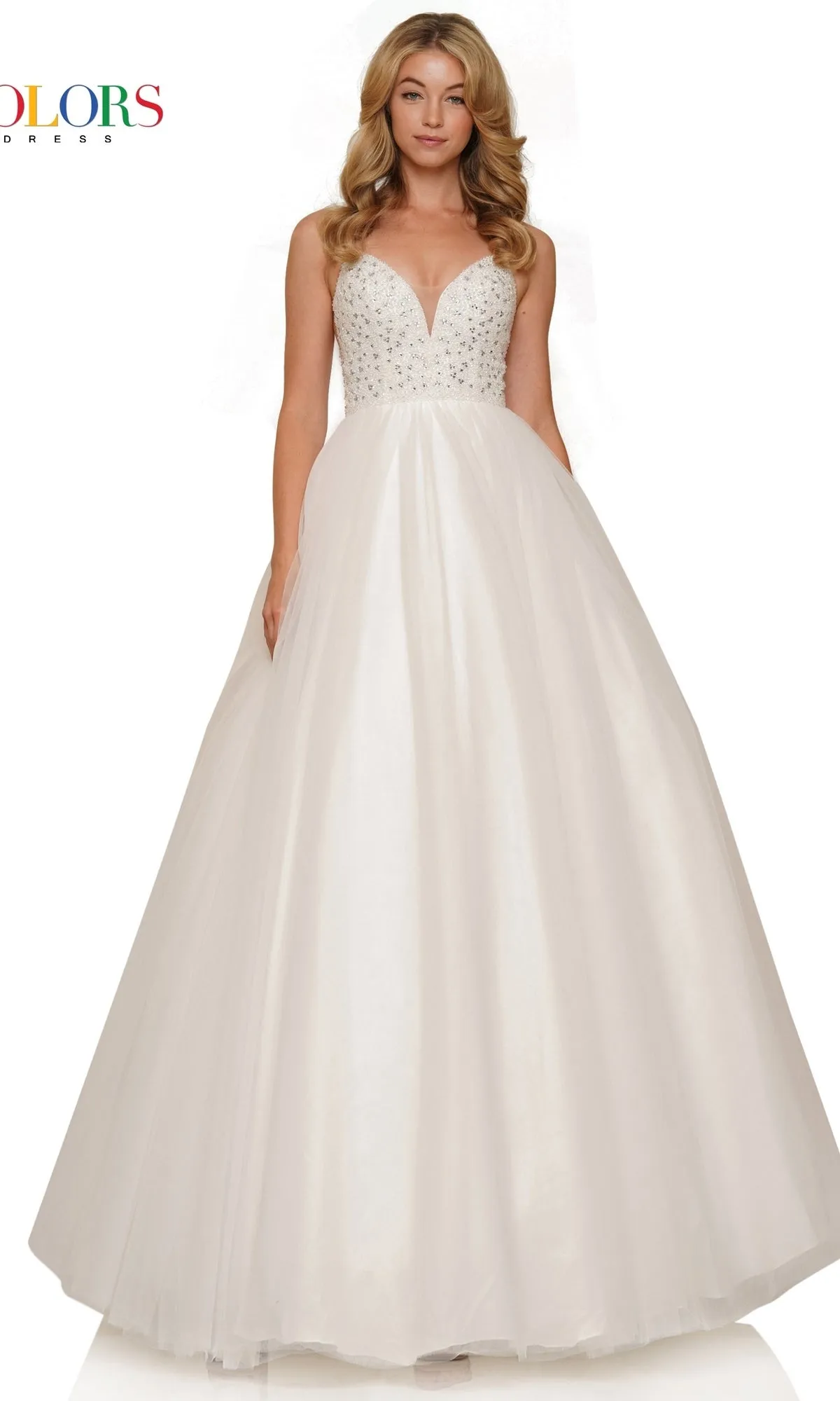Beaded-Bodice Long Poofy Prom Ball Gown 2382 sold by PromGirl product image thumbnail 4