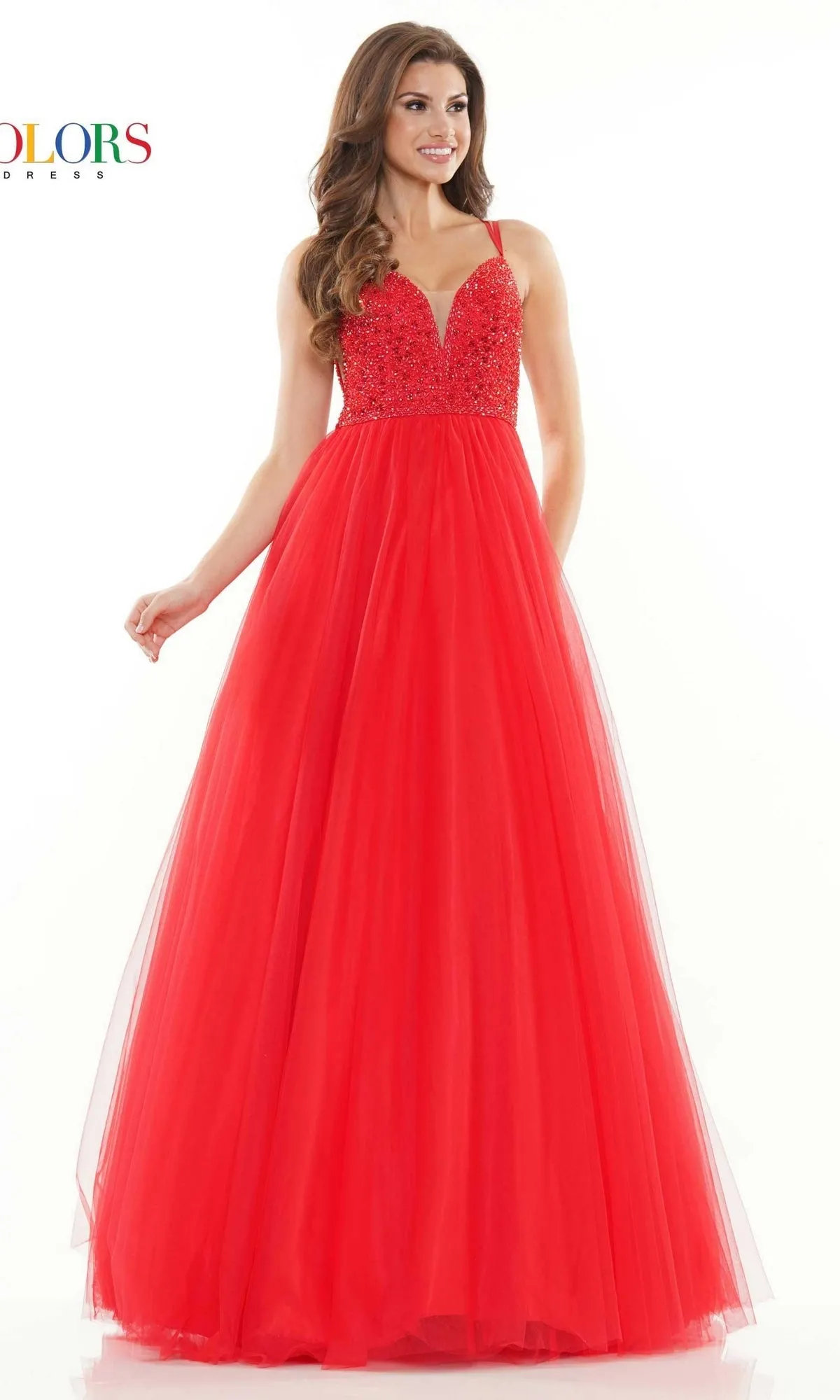 Beaded-Bodice Long Poofy Prom Ball Gown 2382 sold by PromGirl product image thumbnail 5