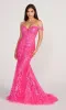 Lace-Embroidered Off-Shoulder Long Mermaid Gown sold by PromGirl