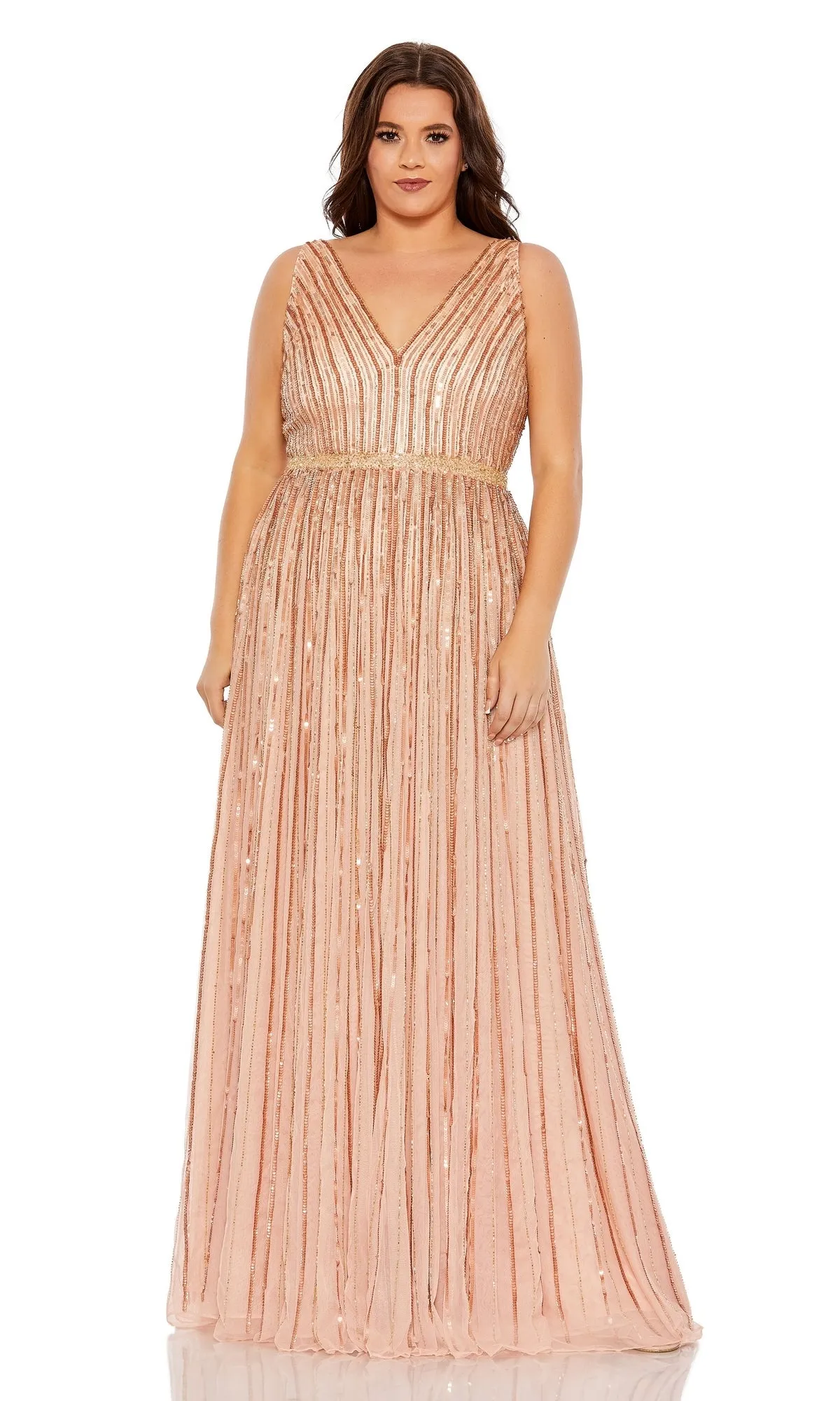 Plus-Size Long Sequin Formal Gown: Mac Duggal 5755 sold by PromGirl