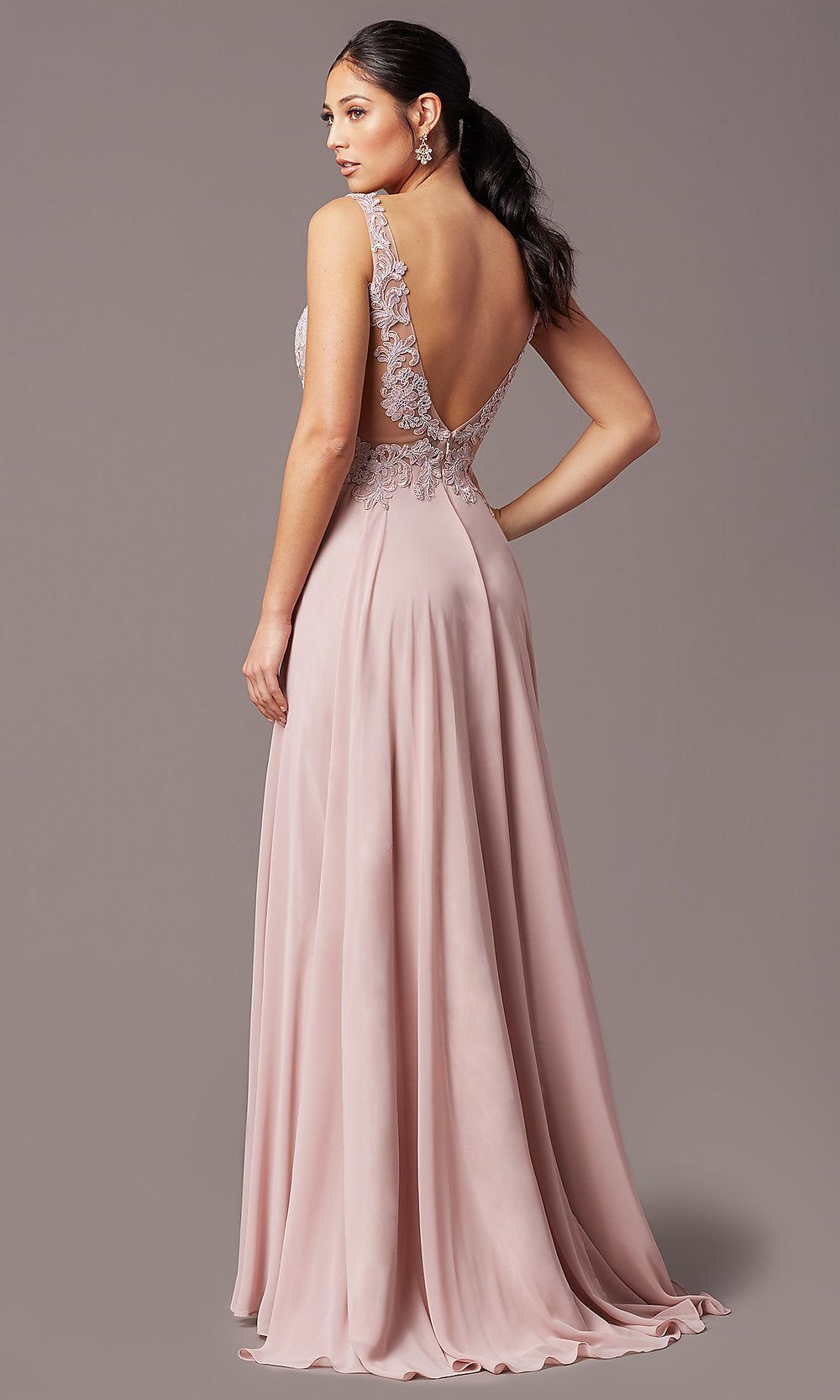 Long Sleeveless V-Neck Prom Dress by PromGirl sold by PromGirl product image thumbnail 2