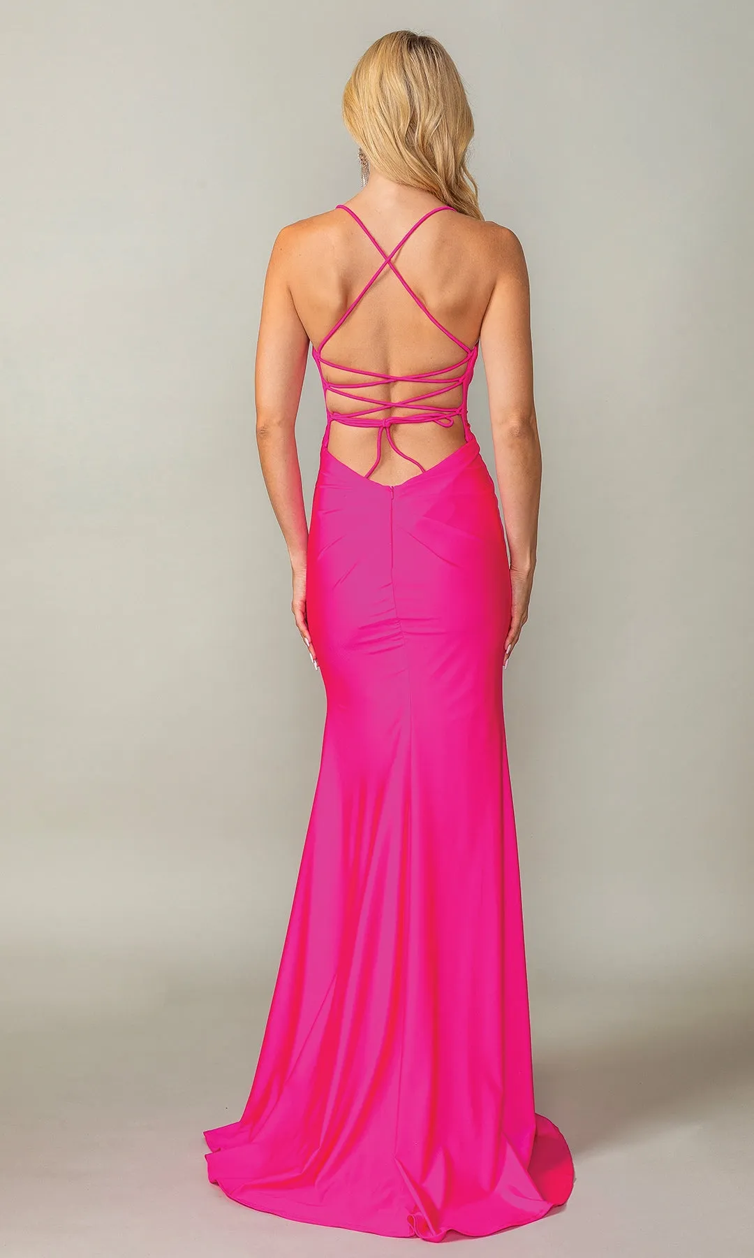 Fuchsia Pink Beaded Long Prom Dress 4405 sold by PromGirl product image thumbnail 2