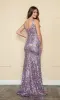 Scoop-Neck Long Sequin Prom Dress 9174 sold by PromGirl