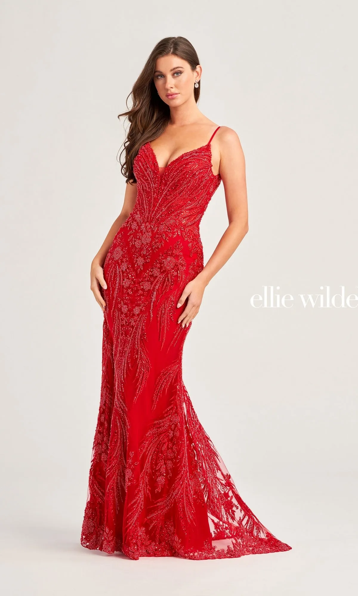 Sleek Ellie Wilde Long Designer Prom Dress EW35095 sold by PromGirl product image thumbnail 3