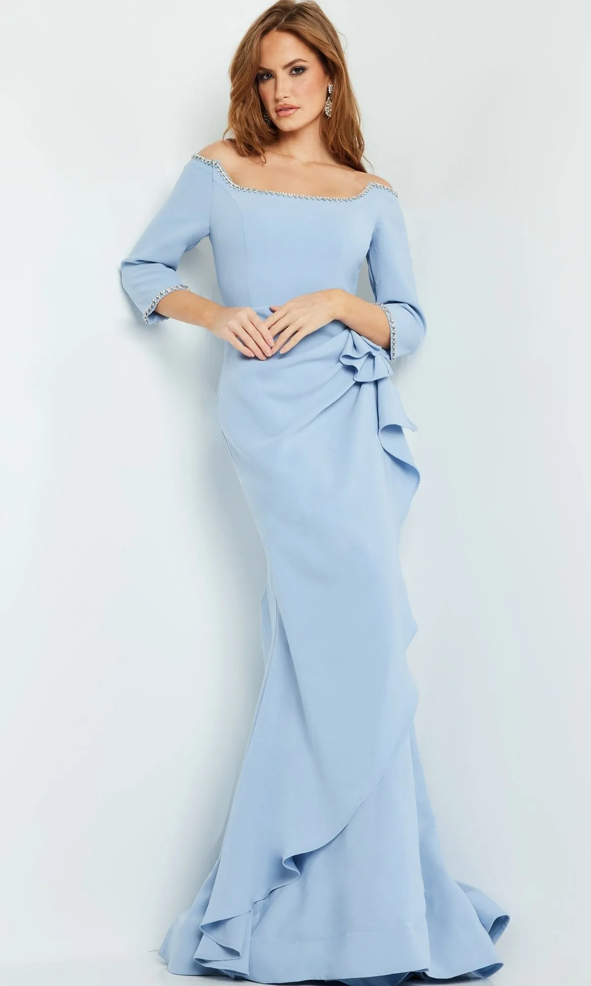 Jovani Long Formal Dress with Bead Trim 23190 sold by PromGirl product image thumbnail 4