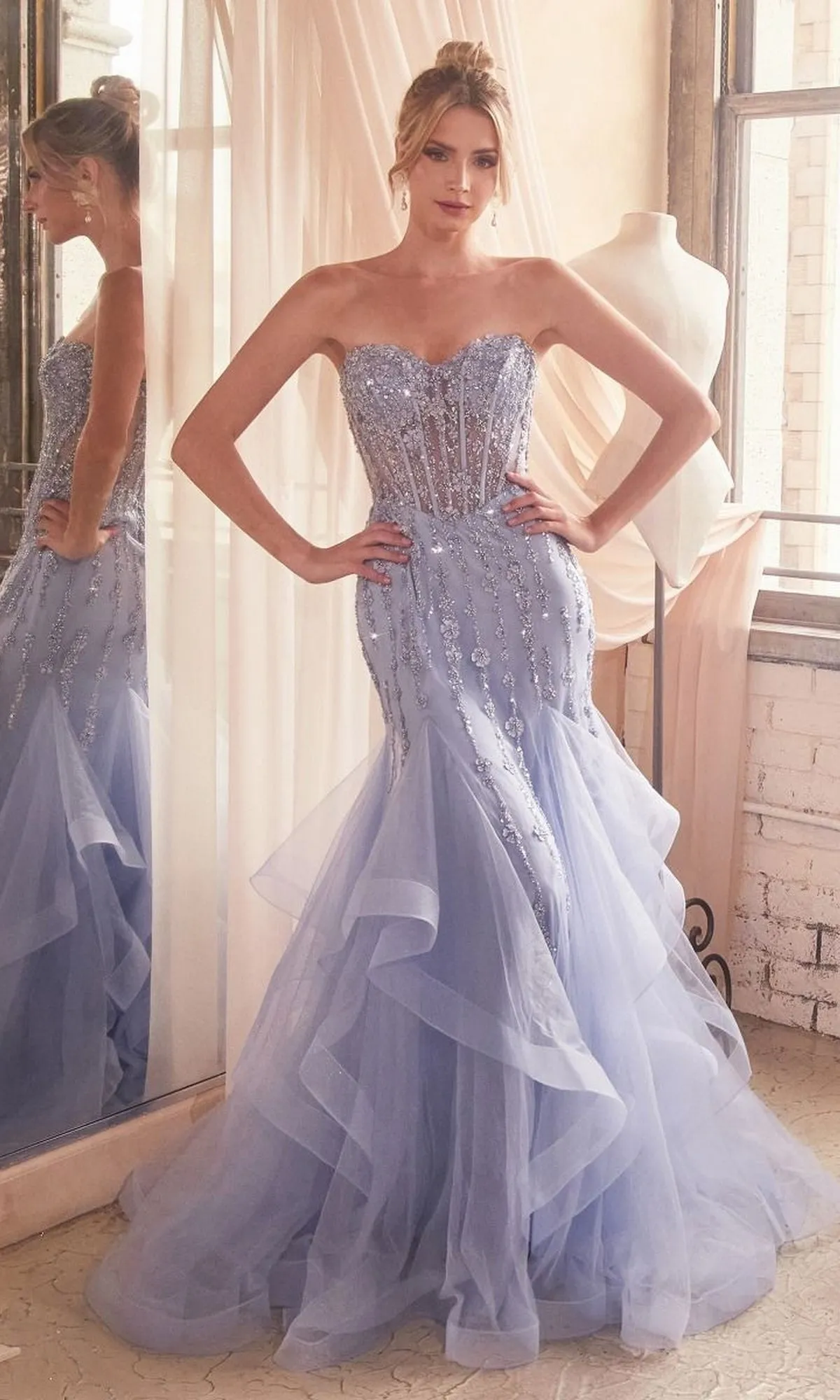 Strapless Sweetheart Long Mermaid Prom Dress CD332 sold by PromGirl product image thumbnail 3