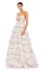 Violet Print Prom Ball Gown: Mac Duggal 67966 sold by PromGirl