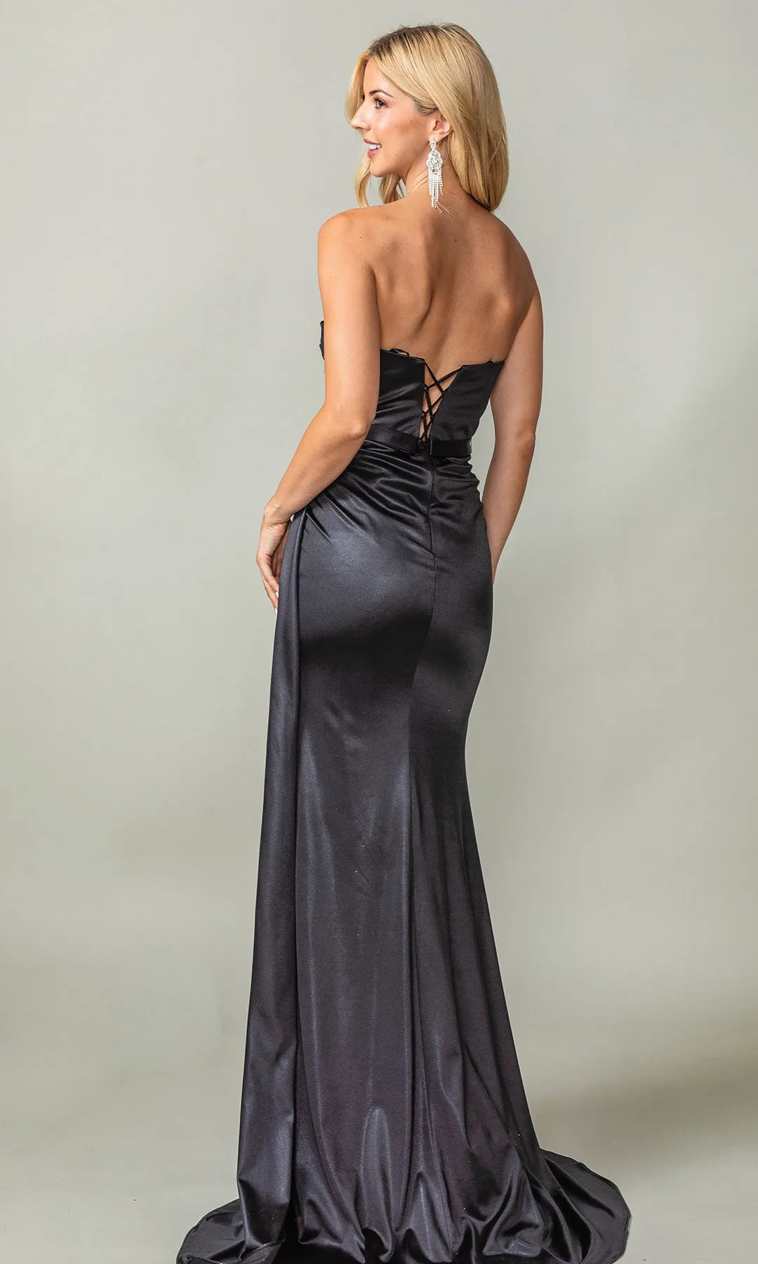 Strapless Long Sash Prom Dress: Dancing Queen 4414 sold by PromGirl product image thumbnail 2