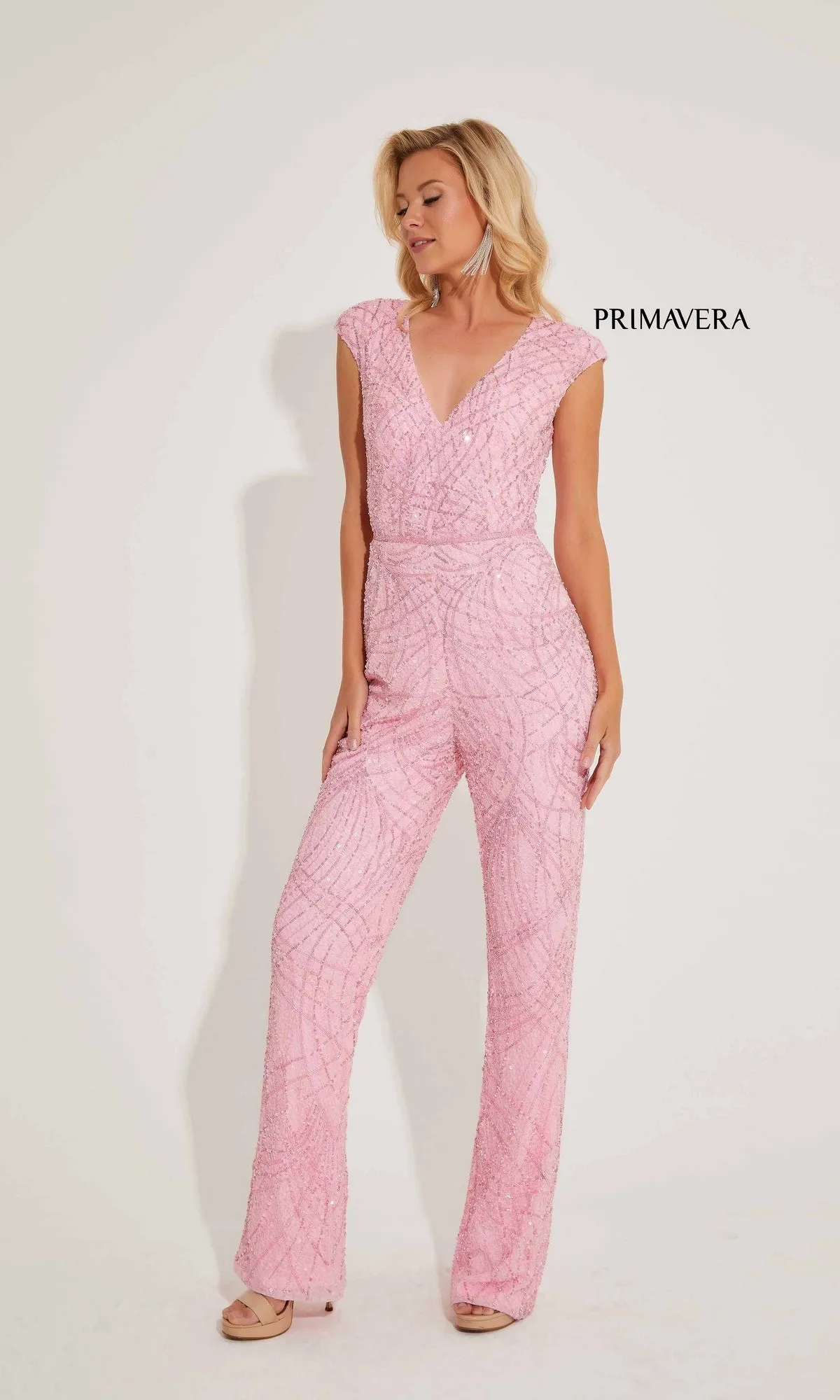 Long Formal Jumpsuit 4275 by Primavera sold by PromGirl