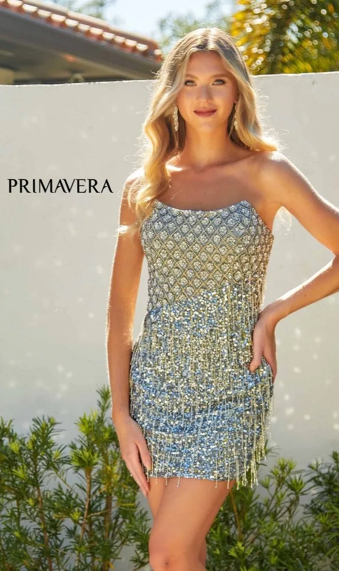 Strapless Fringe Hoco Dress: Primavera 4229 sold by PromGirl product image thumbnail 4
