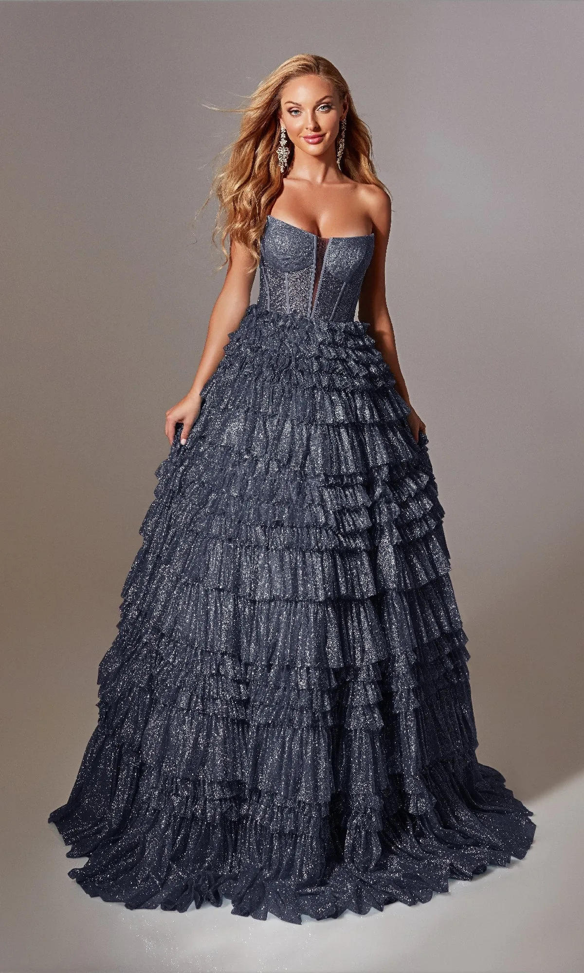 Strapless Long Prom Ball Gown: Aerie Couture 276 sold by PromGirl product image thumbnail 3