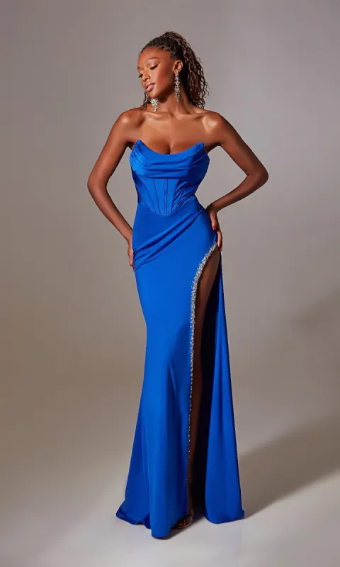 Strapless Long Prom Dress: Aerie Couture 249 sold by PromGirl