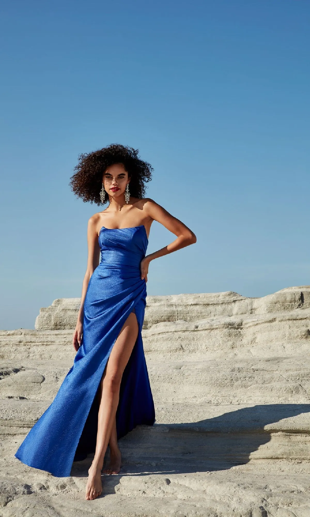 Laced Strapless Long Prom Dress: Aerie Couture 247 sold by PromGirl product image thumbnail 3