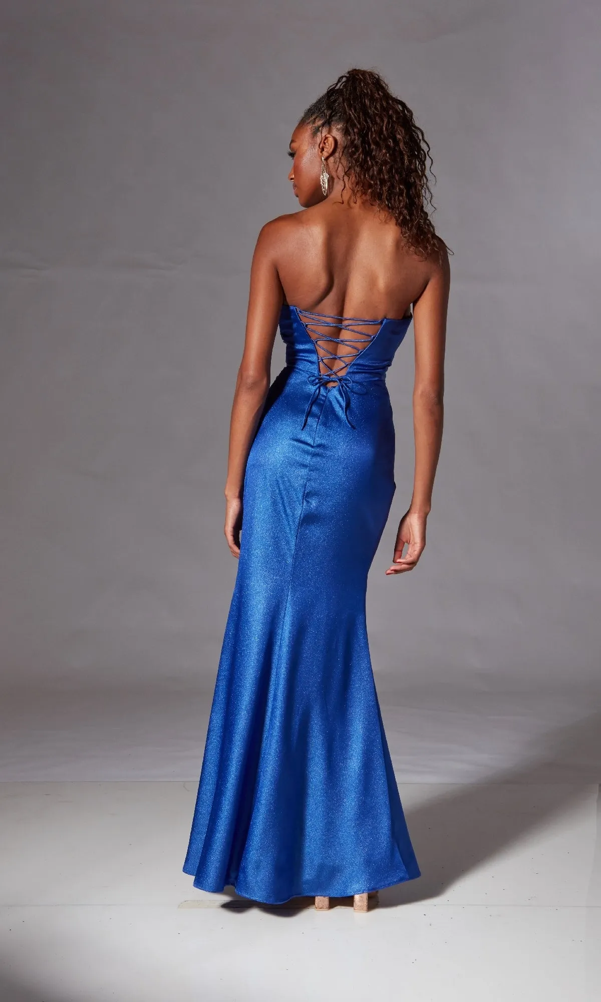 Laced Strapless Long Prom Dress: Aerie Couture 247 sold by PromGirl product image thumbnail 2