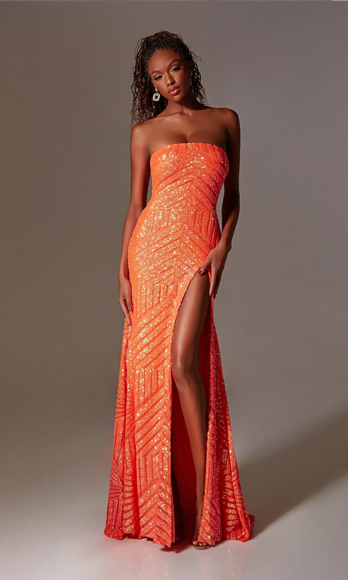 Strapless Long Sequin Prom Gown: Aerie Couture 243 sold by PromGirl product image thumbnail 4