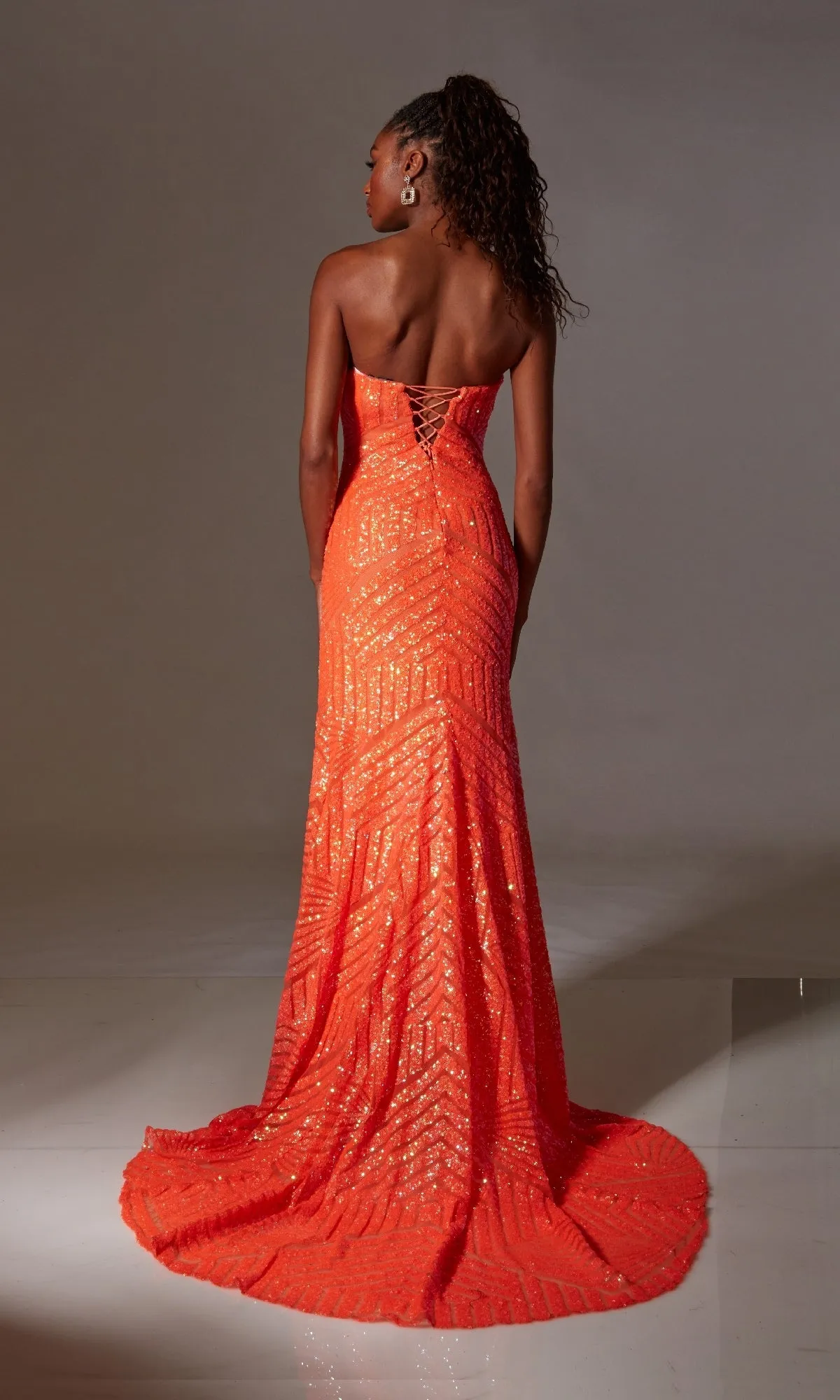 Strapless Long Sequin Prom Gown: Aerie Couture 243 sold by PromGirl product image thumbnail 2