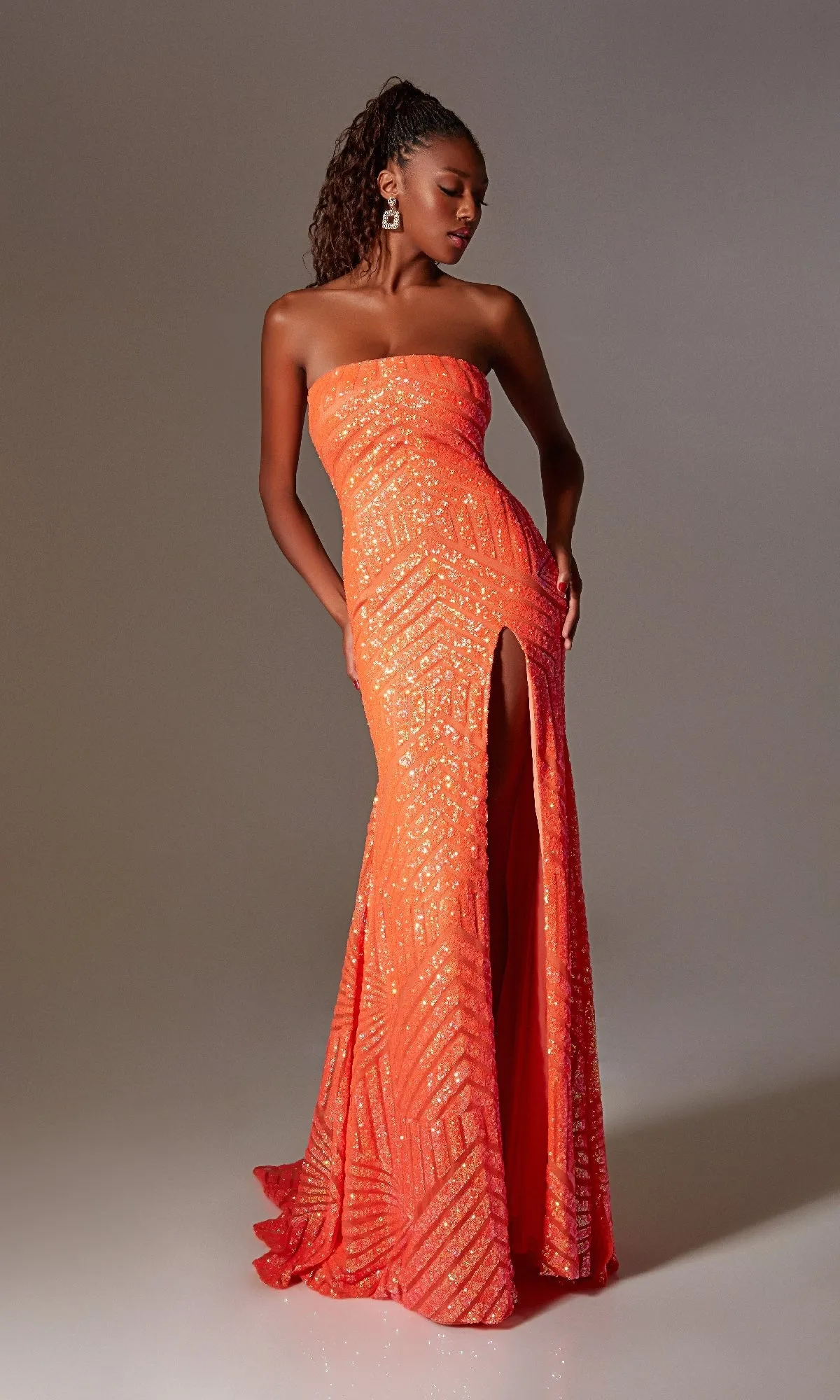 Strapless Long Sequin Prom Gown: Aerie Couture 243 sold by PromGirl