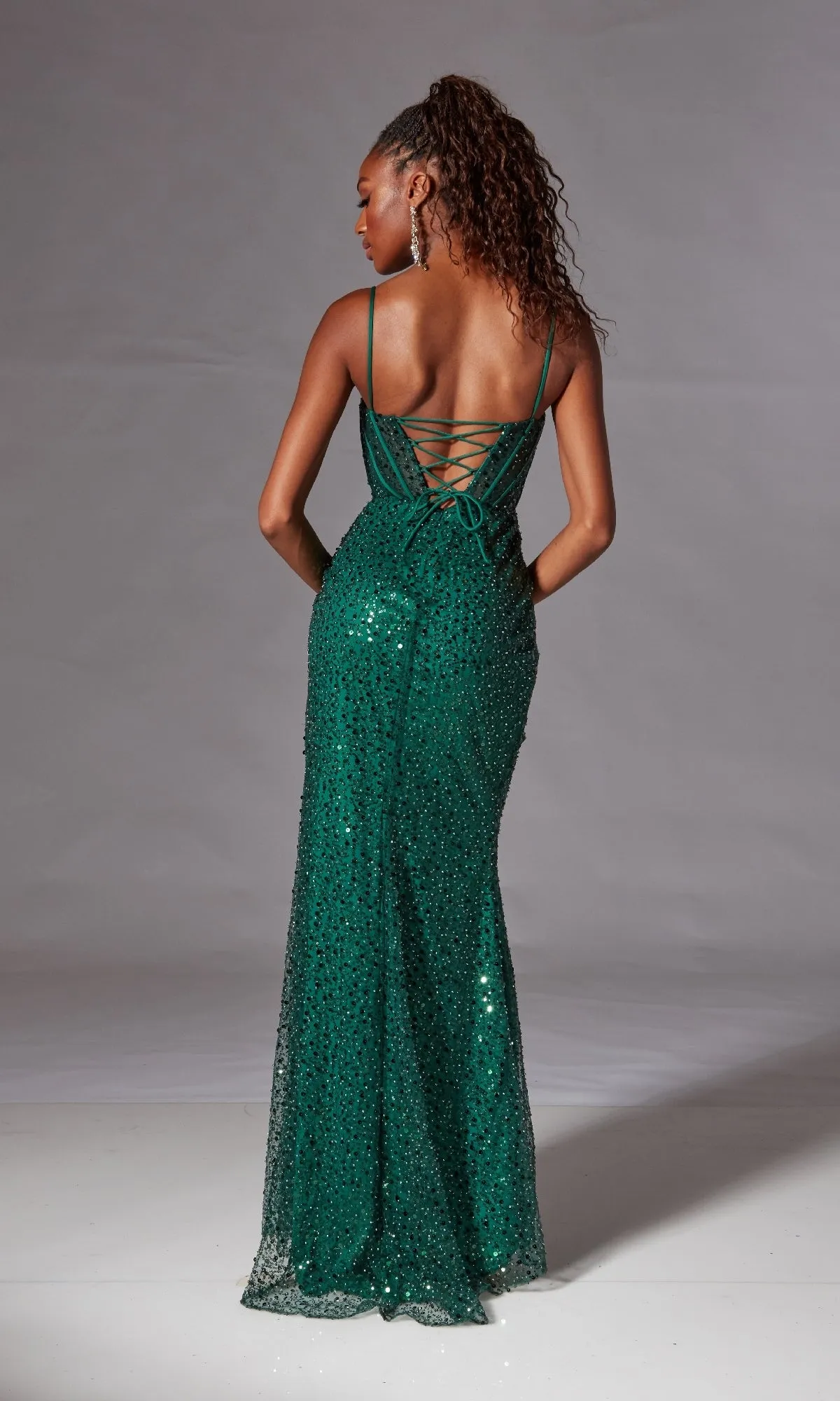 Sequin Long Corset Prom Dress: Aerie Couture 234 sold by PromGirl product image thumbnail 2