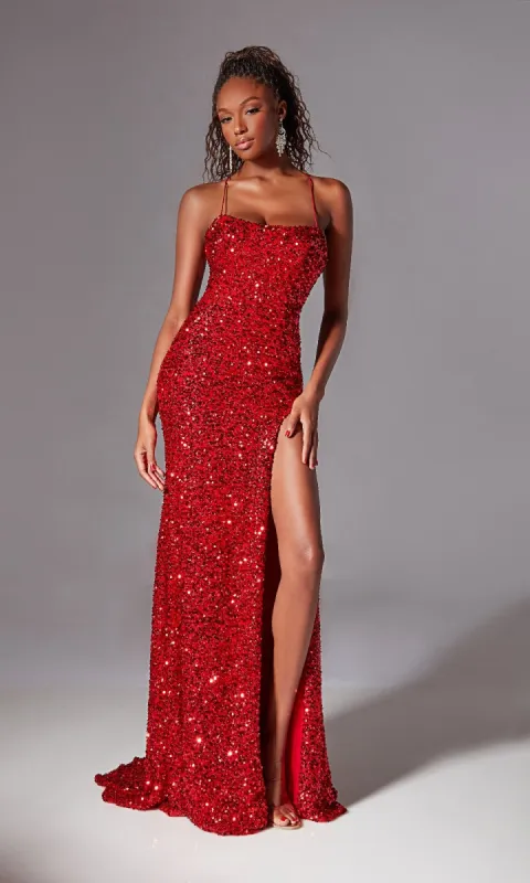 Backless Long Sequin Prom Dress: Aerie Couture 217 sold by PromGirl