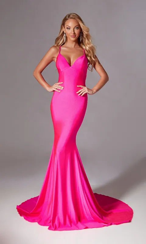 Strappy Long Mermaid Prom Dress: Aerie Couture 212 sold by PromGirl