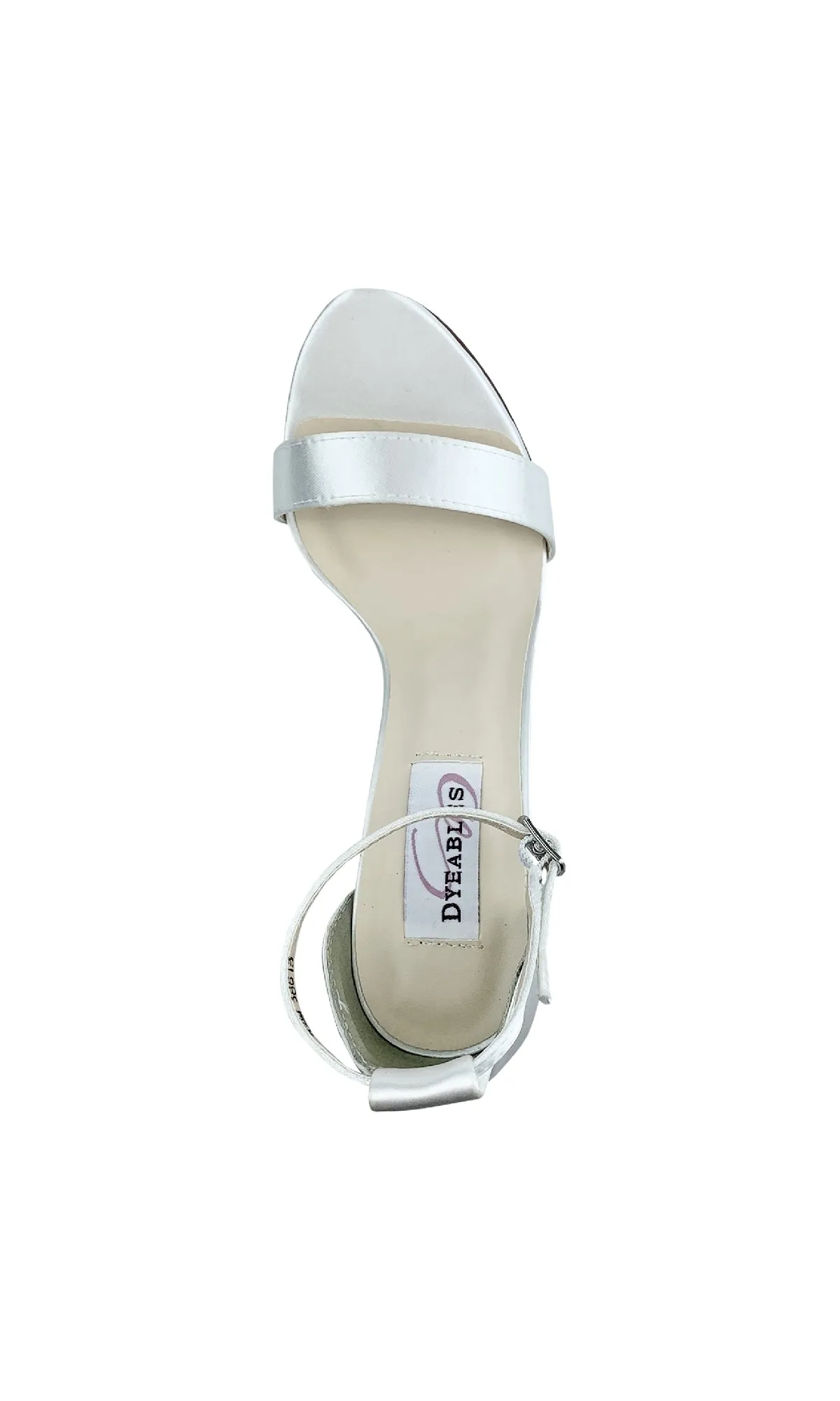 Nayomi White Satin Prom Shoes: Dyeables 4353 sold by PromGirl product image thumbnail 4