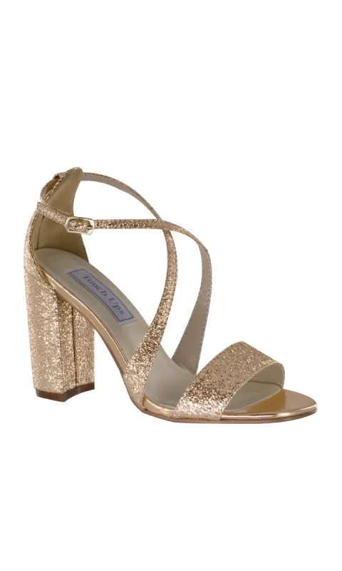Micah Rose Gold Prom Shoes: Touch Ups 4323 sold by PromGirl
